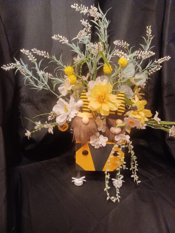 Bee Gnome Floral Arrangement