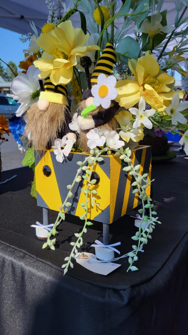 Bee Gnome Floral Arrangement - Image 2